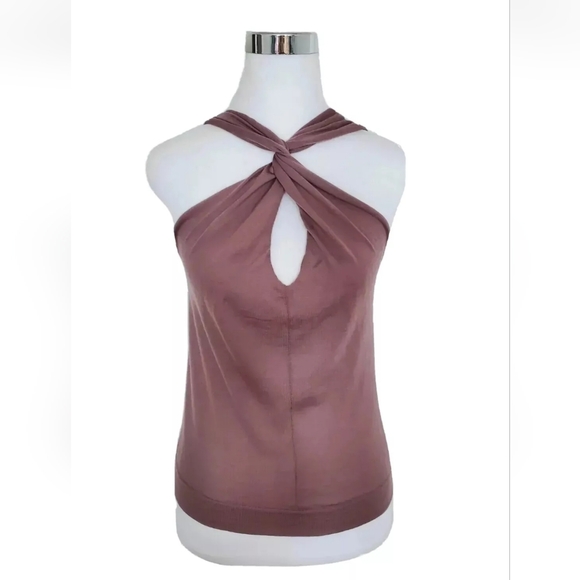 Ralph Lauren Purple Label Knit Top Sleeveless Criss-Cross Soft Size XS 0-2  NEW - Picture 1 of 9